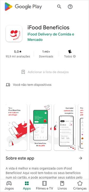 Como baixar o aplicativo Ifood Benefícios na APP Store Como baixar o aplicativo Ifood Benefícios na APP Store