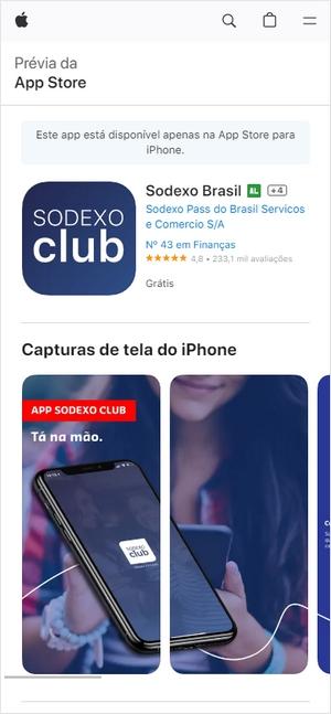 Como baixar o aplicativo Sodexo Brasil pela APP Store Como baixar o aplicativo Sodexo Brasil pela APP Store
