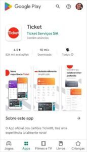 Ticket Alimentação: Consulte o saldo disponível para uso